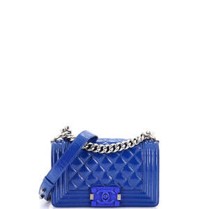 Chanel Small Boy Flap Bag Quilted Plexiglass Patent